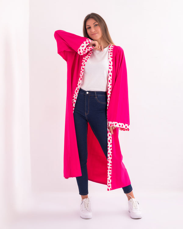 Luxury Comfort Modist Kimono - Polka Pink & Fuschia