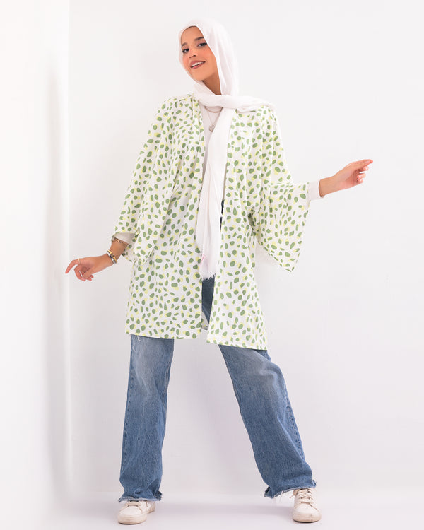 Polka Sunshine Serenity Night & Day Kimono in Green