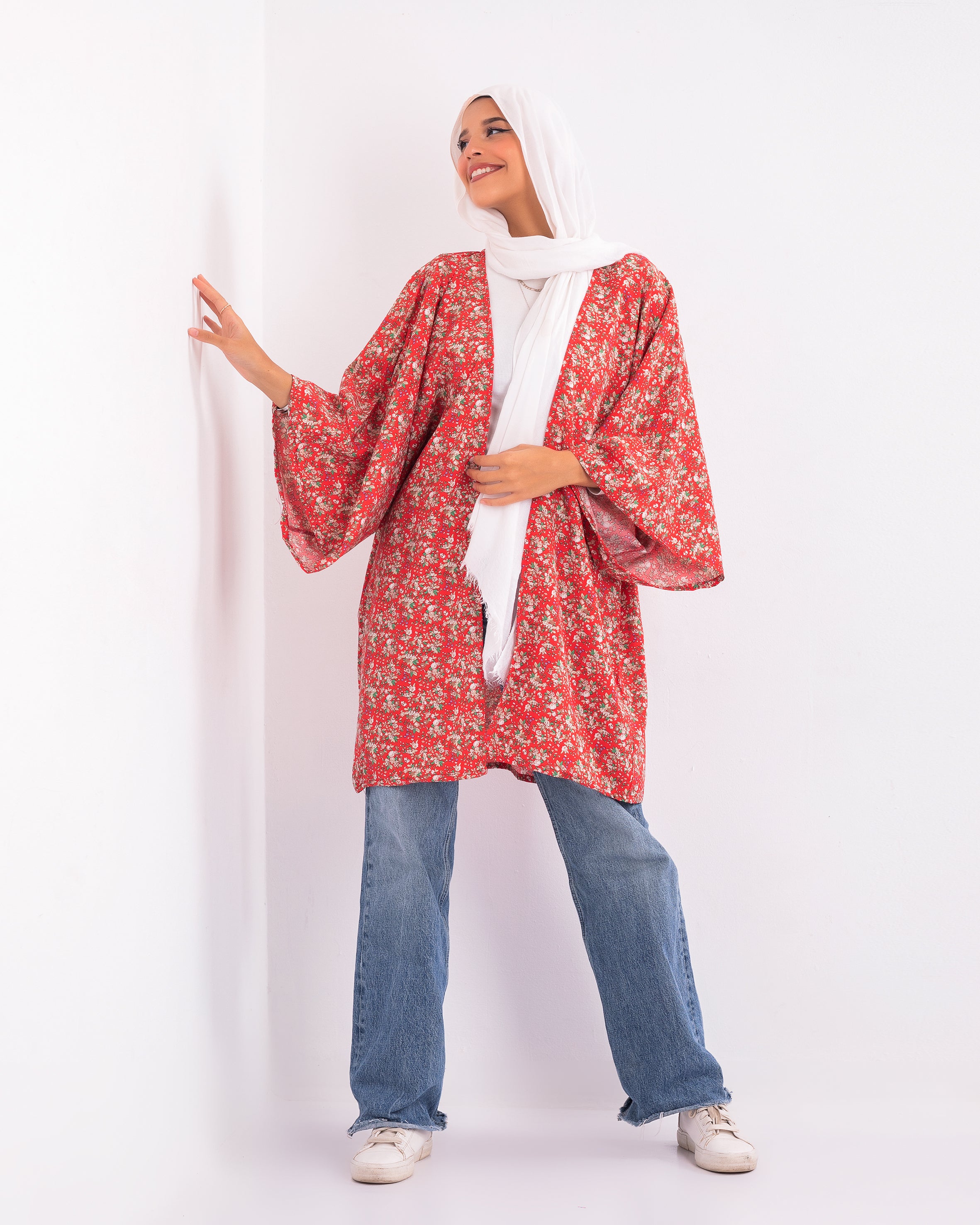 Garden Party Night & Day Kimono in Red