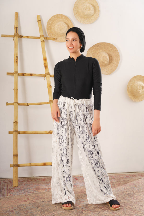 Lotus Luxe Pants : Nile-Inspired Sophistication in White