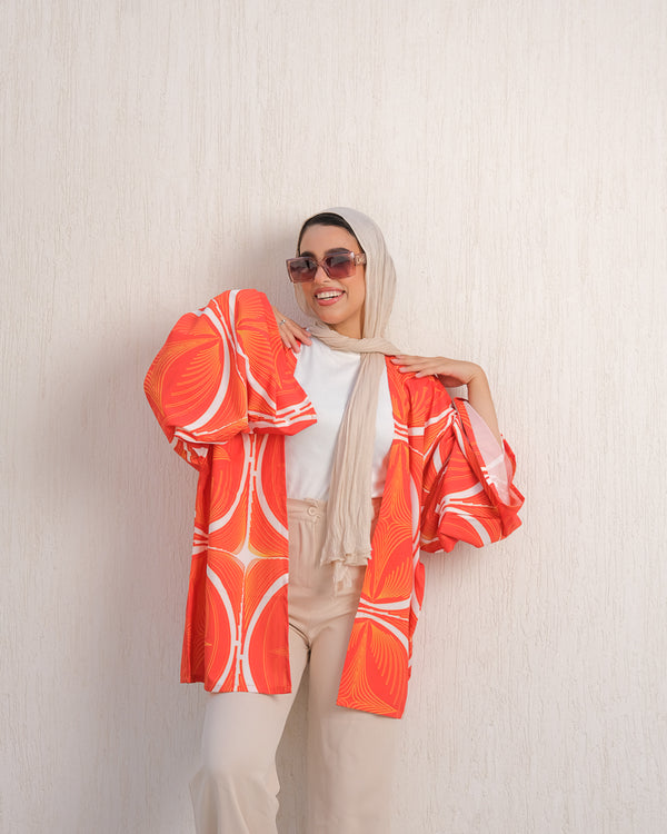 Chic & Comfortable Gems Kimono - Orange