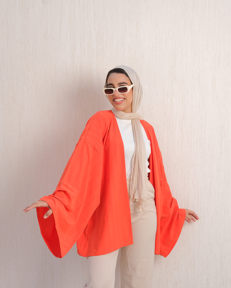 Effortless Elegance Gems Kimono - Orange