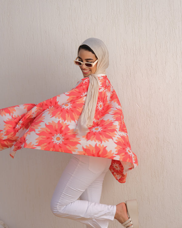 Chic & Comfortable Gems Kimono - Florie Orange