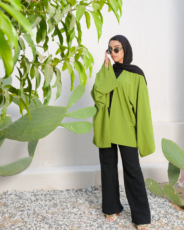 Effortless Elegance Gems Kimono - Green