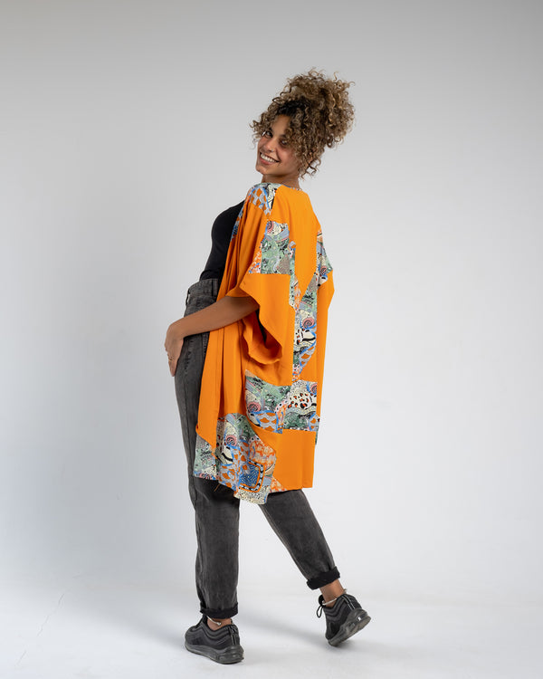 Boho Nakshatra Sugar & Spice Kimono - Orange